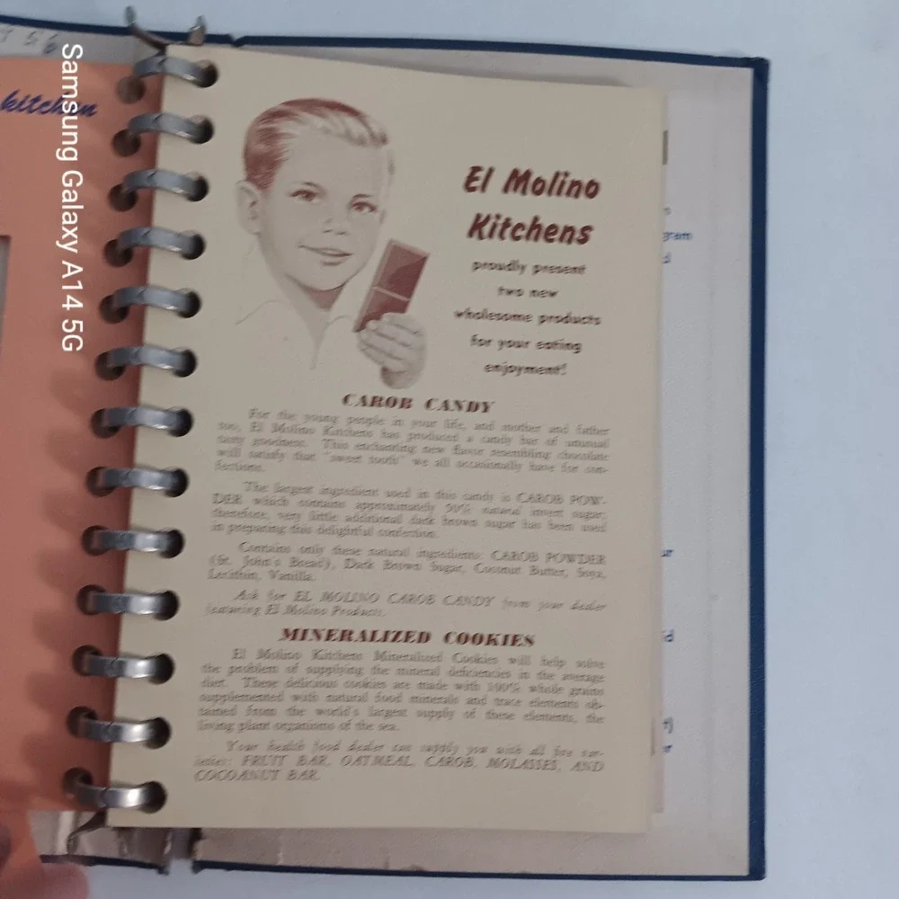 EL MOLINO Best Recipes Cookbook Vintage 1953 Whole Grain Baking Binder Mills